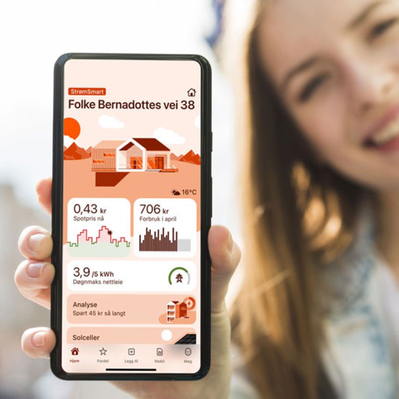 Fjordkraft-appen på mobil